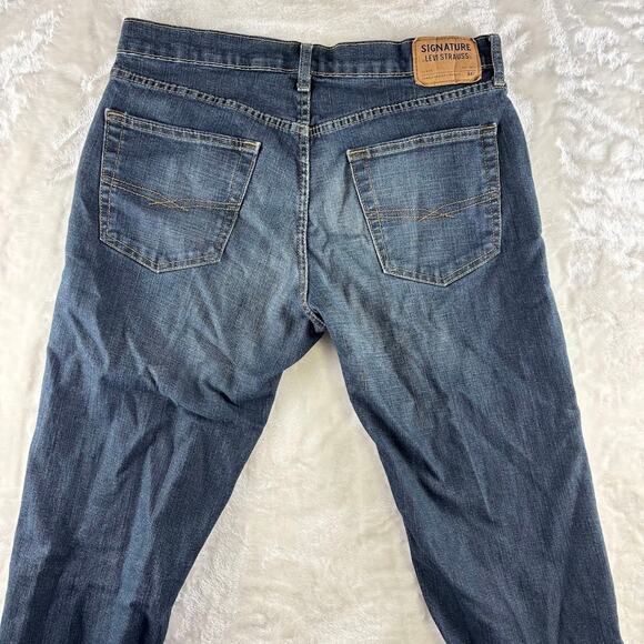 Levi Strauss Signature Jeans Men's 34x34 Relaxed Dark Wash - Picture 3 of 12